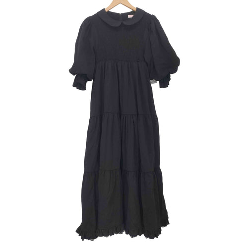 リトルサニーバイト little sunny bite Nylon puff sleeve long dress レディース import:S
