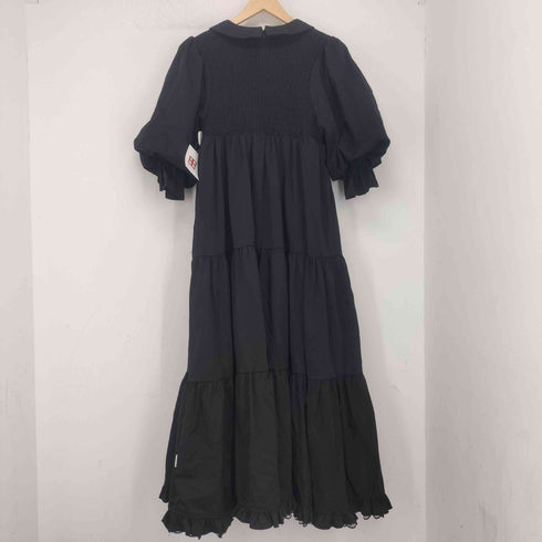 リトルサニーバイト little sunny bite Nylon puff sleeve long dress レディース import:S