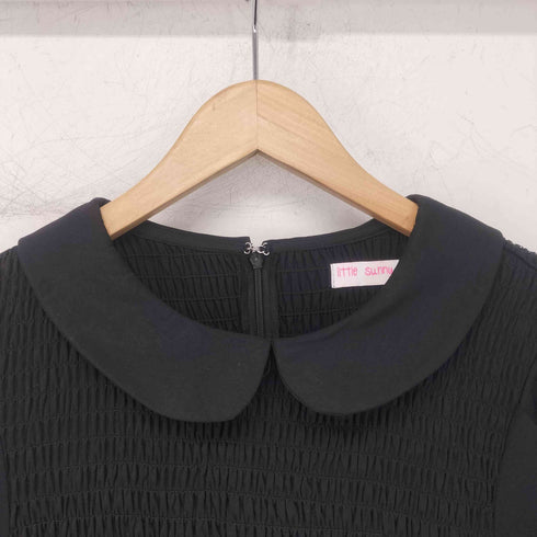 リトルサニーバイト little sunny bite Nylon puff sleeve long dress レディース import:S