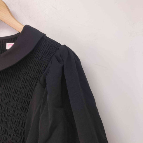 リトルサニーバイト little sunny bite Nylon puff sleeve long dress レディース import:S