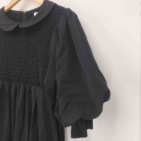 リトルサニーバイト little sunny bite Nylon puff sleeve long dress レディース import:S