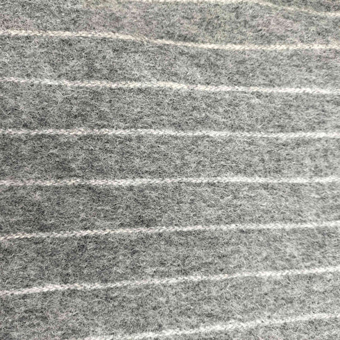ナノユニバース NANO universe PURE WOOL 100% ストライプ ウール 大判 フリンジ マフラー メンズ FREE