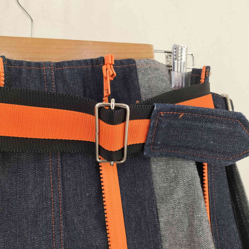 HERE THERE デニム ガーター ミニ スカート レディース JPN:38