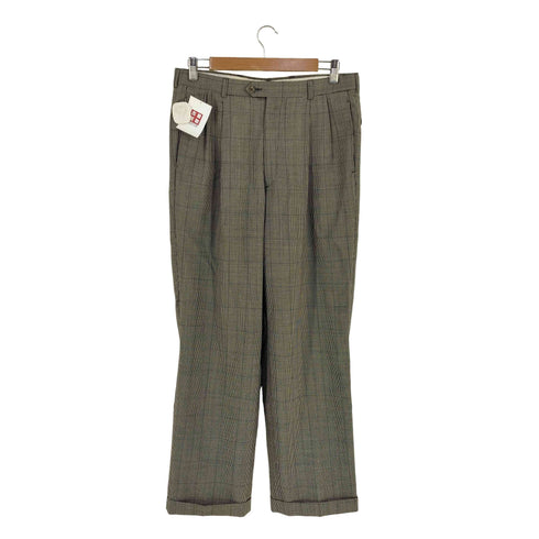 ビルブラス BILL BLASS ロケットTALON チェック 2タック スラックス メンズ