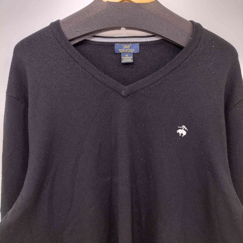 ブルックスブラザーズ 346 BROOKS BROTHERS Vネック 刺繍 メリノウールニットセーター メンズ import:XL