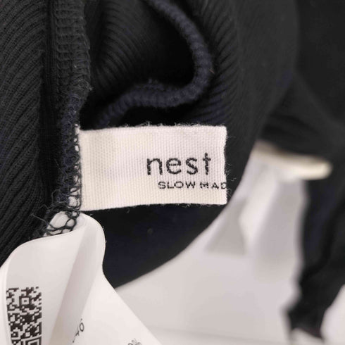 ネストローブ nest Robe コットン袖切替 シアーリブ タートル ニット レディース FREE