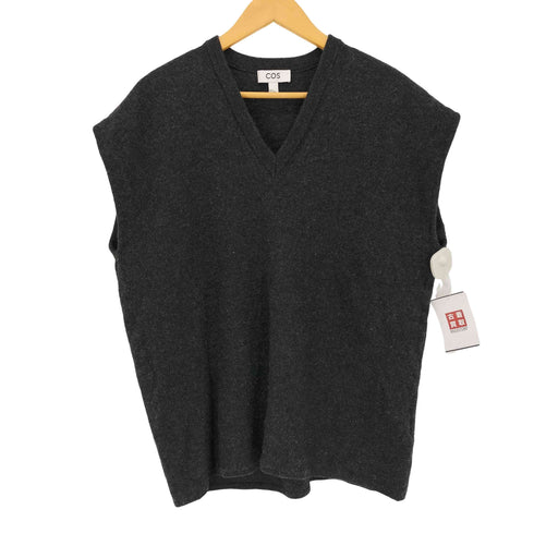 コス COS ボイルドウール オーバーサイズ ニットベスト メンズ import:M