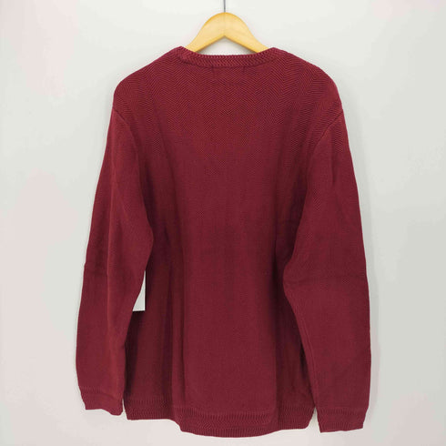 チャップス CHAPS 00S ロゴ刺繍 ヘリンボーン コットン ニット メンズ import:M