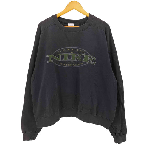 ナイキ NIKE 90S USA製 銀タグ フロントプリント クルーネック スウェット メンズ import:L