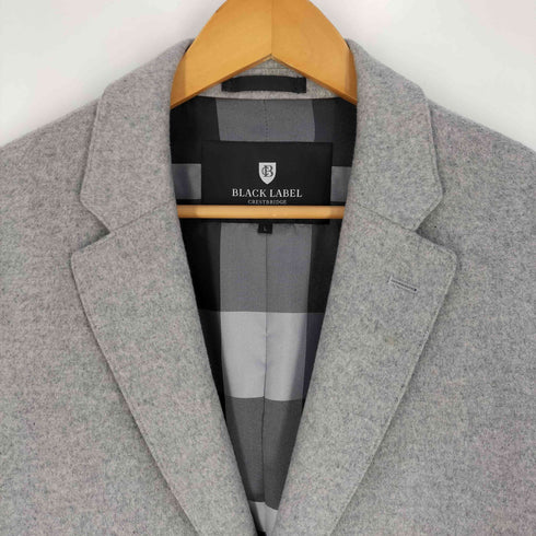 ブラックレーベルクレストブリッジ BLACK LABEL CRESTBRIDGE 裏地チェック ウールカシミヤ チェスターコート メンズ import:L