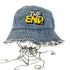 BODYSONG THE END- BAKETTO HAT 刺繍入り デニム カットオフ ハット メンズ