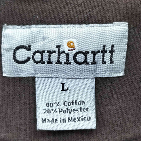 カーハート Carhartt メキシコ製 ロゴ刺繍 ハーフジップ スウェット メンズ import:L