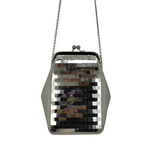 チャールズアンドキース CHARLES&KEITH DISC-EMBELLISHED CHAIN HANDLE POUCH レディース