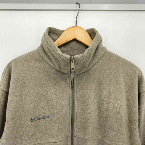コロンビア Columbia ワンポイント 刺繍 ジップアップ フリース ジャケット メンズ import:L