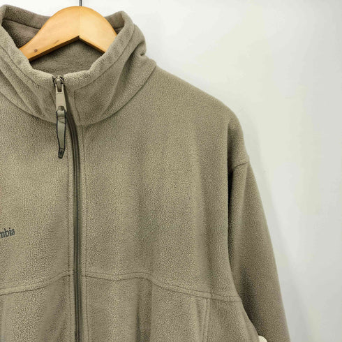 コロンビア Columbia ワンポイント 刺繍 ジップアップ フリース ジャケット メンズ import:L