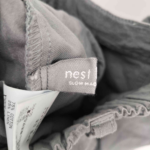 ネストローブ nest Robe コットンリネン ウェザーバレルパンツ トラウザーパンツ レディース FREE