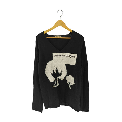 コムデギャルソン COMME des GARCONS プリント Vネック セーター メンズ import:M