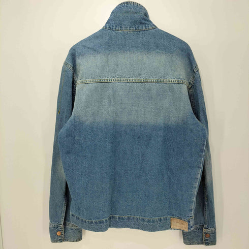 ユナイテッドカラーズオブベネトン UNITED COLORS OF BENETTON スタンドカラー 比翼 デニムジャケット メンズ import:XL