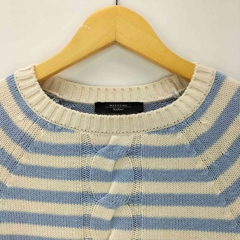 ウィークエンドマックスマーラ Weekend Max Mara ケーブル編み ボーダー ニット セーター レディース