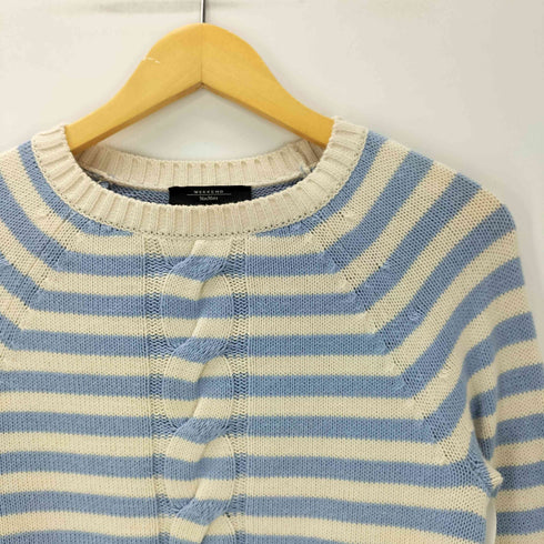 ウィークエンドマックスマーラ Weekend Max Mara ケーブル編み ボーダー ニット セーター レディース