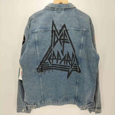 World Tour 2023 Logo Denim Jacket デニムジャケット バトルジャケット 刺繍ワッペン ハードロック ヘヴィメタル NWOBHM メンズ import:XL