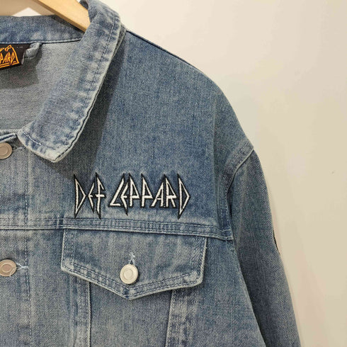 World Tour 2023 Logo Denim Jacket デニムジャケット バトルジャケット 刺繍ワッペン ハードロック ヘヴィメタル NWOBHM メンズ import:XL