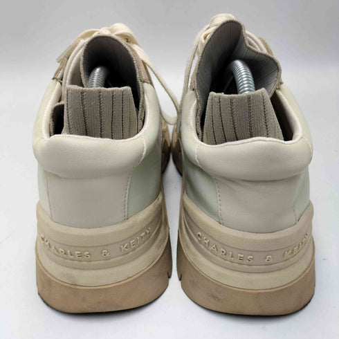 チャールズアンドキース CHARLES&KEITH Lace Up Chunky Sneakers レースアップ チャンキー ローカット スニーカー レディース JPN:37