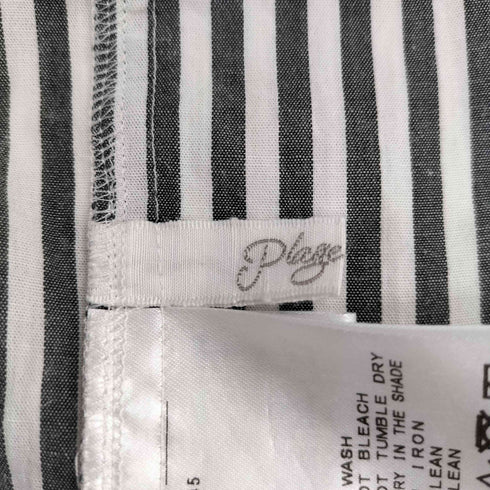 プラージュ PLAGE wash out シャツワンピース コットンリネン ストライプ レディース FREE