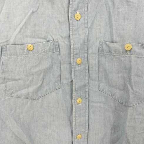 レッドキャップ RED KAP マチ付き シャンブレー L/S ワーク シャツ 猫目ボタン メンズ import:M