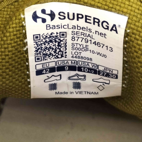 スペルガ SUPERGA ガムソール キャンバス ローカット スニーカー メンズ JPN:42