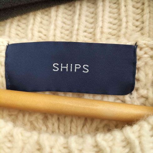 シップス SHIPS ケーブルロングニットベスト レディース