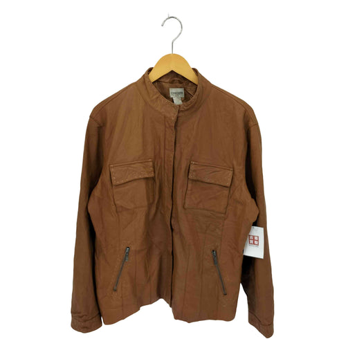 CHICO'S 0s ステッチ フラップポケット レザージャケット メンズ 3
