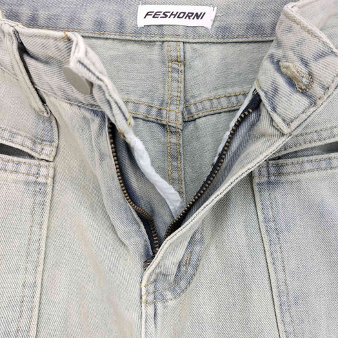 feshorni ワイドデニムパンツ レディース JPN:M