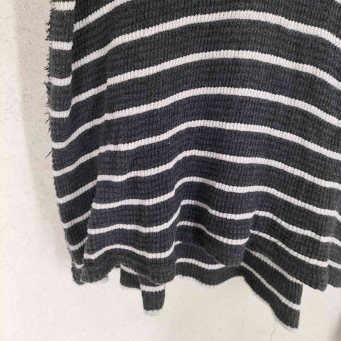 ポロバイラルフローレン Polo by RALPH LAUREN ボーダー柄ポニー刺繍サーマルヘンリーネックフーディー メンズ M
