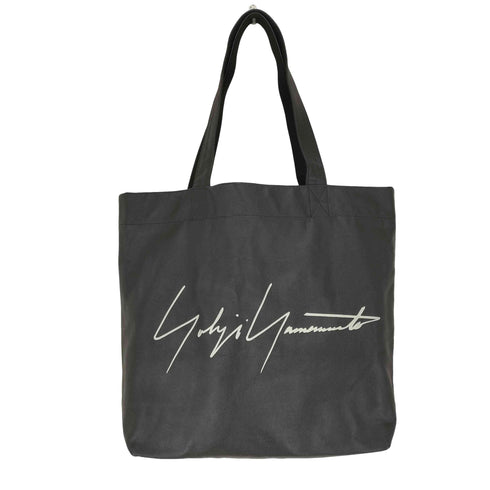 ヨウジヤマモト Yohji Yamamoto シグネチャーロゴカウレザートートバッグ メンズ
