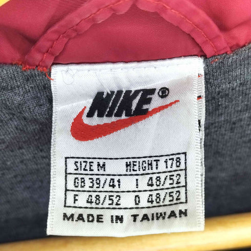 ナイキ NIKE 90s 白タグ スウォッシュ刺繍 比翼ジップ ナイロンジャケット メンズ import:M