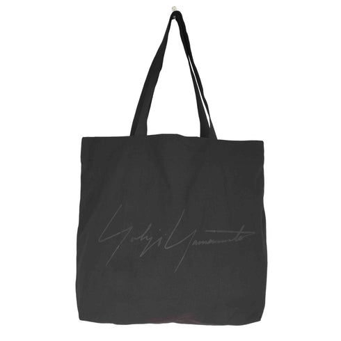 ヨウジヤマモト Yohji Yamamoto シグネチャーロゴキャンバストートバッグ メンズ