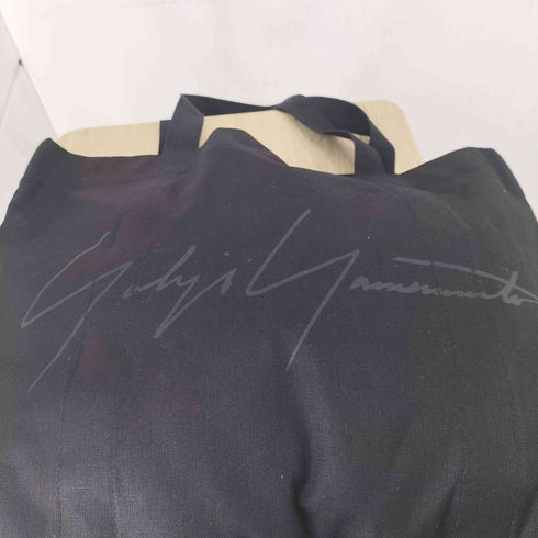 ヨウジヤマモト Yohji Yamamoto シグネチャーロゴキャンバストートバッグ メンズ