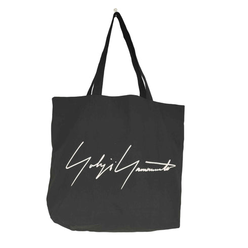 ヨウジヤマモト Yohji Yamamoto シグネチャーロゴキャンバストートバッグ メンズ