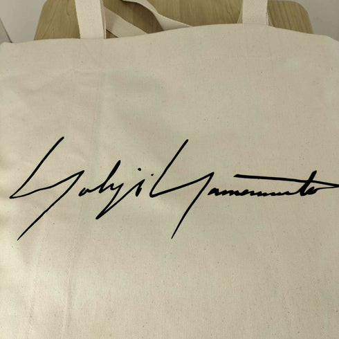 ヨウジヤマモト Yohji Yamamoto シグネチャーロゴキャンバストートバッグ メンズ