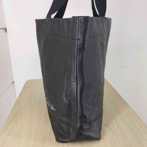 ヨウジヤマモト Yohji Yamamoto シグネチャーロゴカウレザーミニトートバッグ メンズ