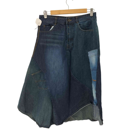 デシグアル Desigual アシンメトリー パッチワークデニムスカート レディース JPN:L