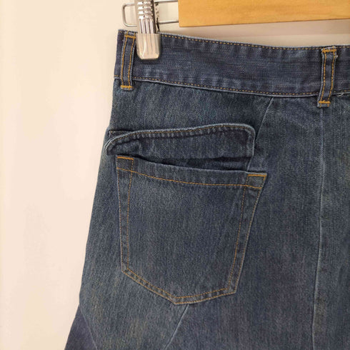 デシグアル Desigual アシンメトリー パッチワークデニムスカート レディース JPN:L