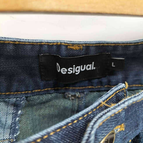 デシグアル Desigual アシンメトリー パッチワークデニムスカート レディース JPN:L
