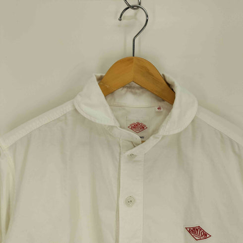 ダントン DANTON 19SS ロゴワッペン ハーフボタン ク プルオーバー ラブカラー シャツ メンズ US:40