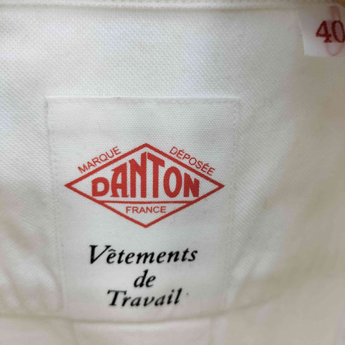 ダントン DANTON 19SS ロゴワッペン ハーフボタン ク プルオーバー ラブカラー シャツ メンズ US:40