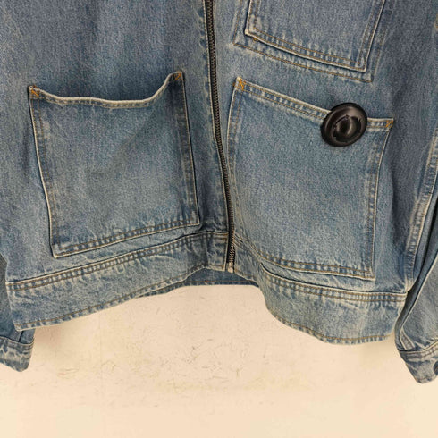 ステューシー Stussy WORK GEAR DENIM ZIP WORK JACKET ジップアップ デニム ジャケット メンズ import:L
