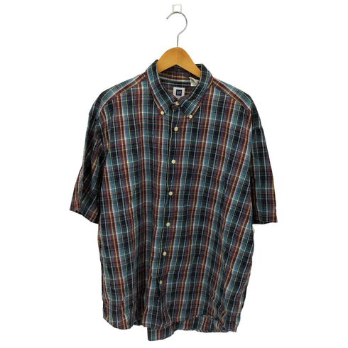 ギャップ Gap 00s OLD オールド ボタンダウン チェック半袖シャツ メンズ L