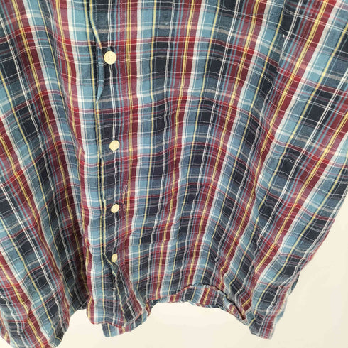 ギャップ Gap 00s OLD オールド ボタンダウン チェック半袖シャツ メンズ L