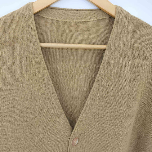 70s リブ長 アクリルカーディガン メンズ